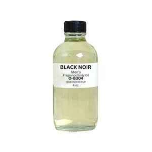 Black Noir Men's Body Oil Dark Fresh Spice Woody Masculine Fragrance Scent 4 oz